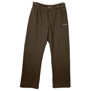 Nwot MADHAPPY Sweatpants Men XL Brown Classic Straight-Leg French-Terry USA